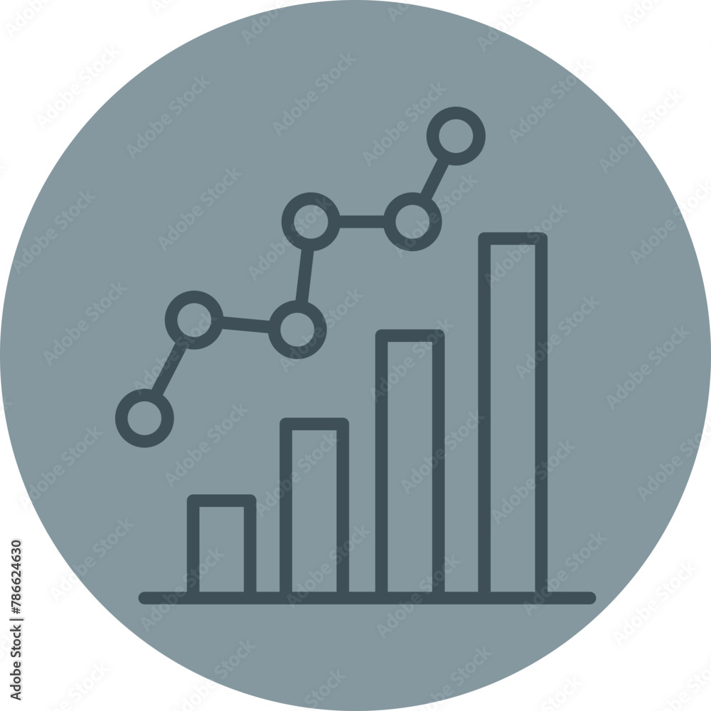 Statisctics Grey Line Circle Icon Statisctics Grey Line Circle Icon