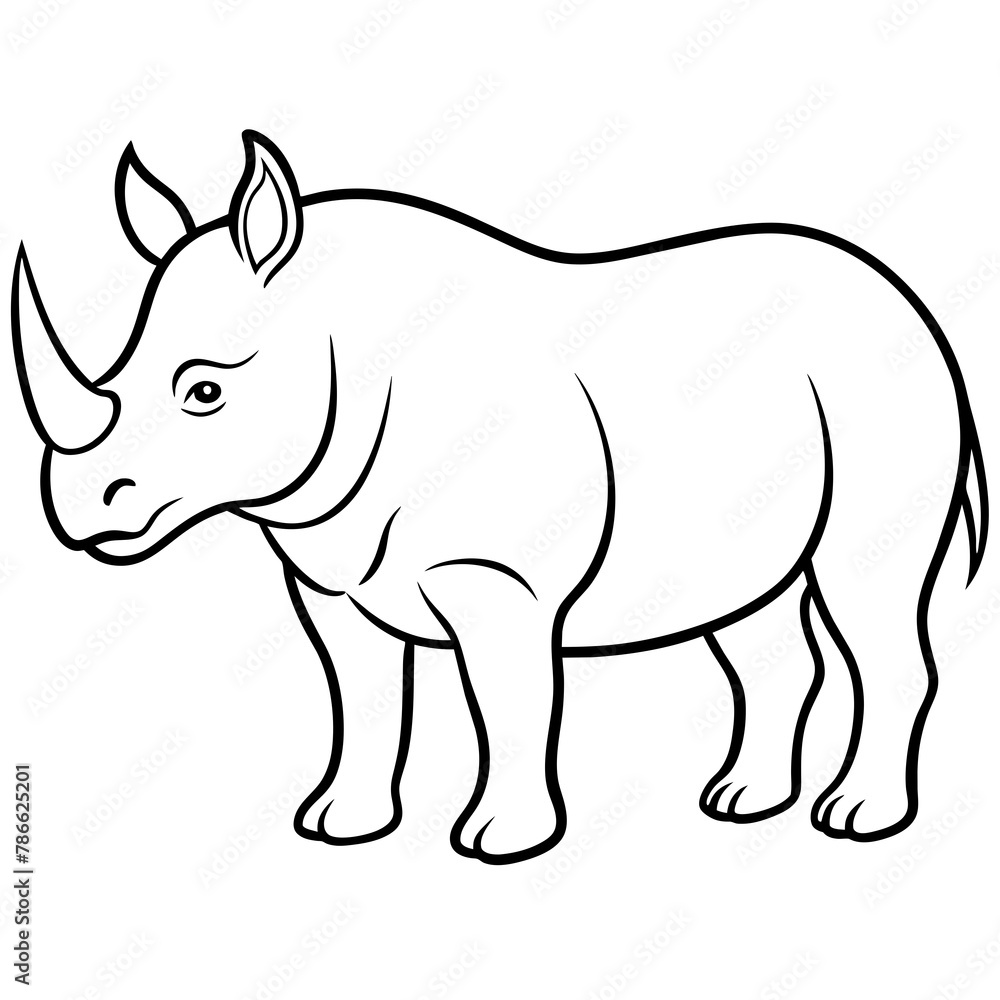 illustration of a rhino