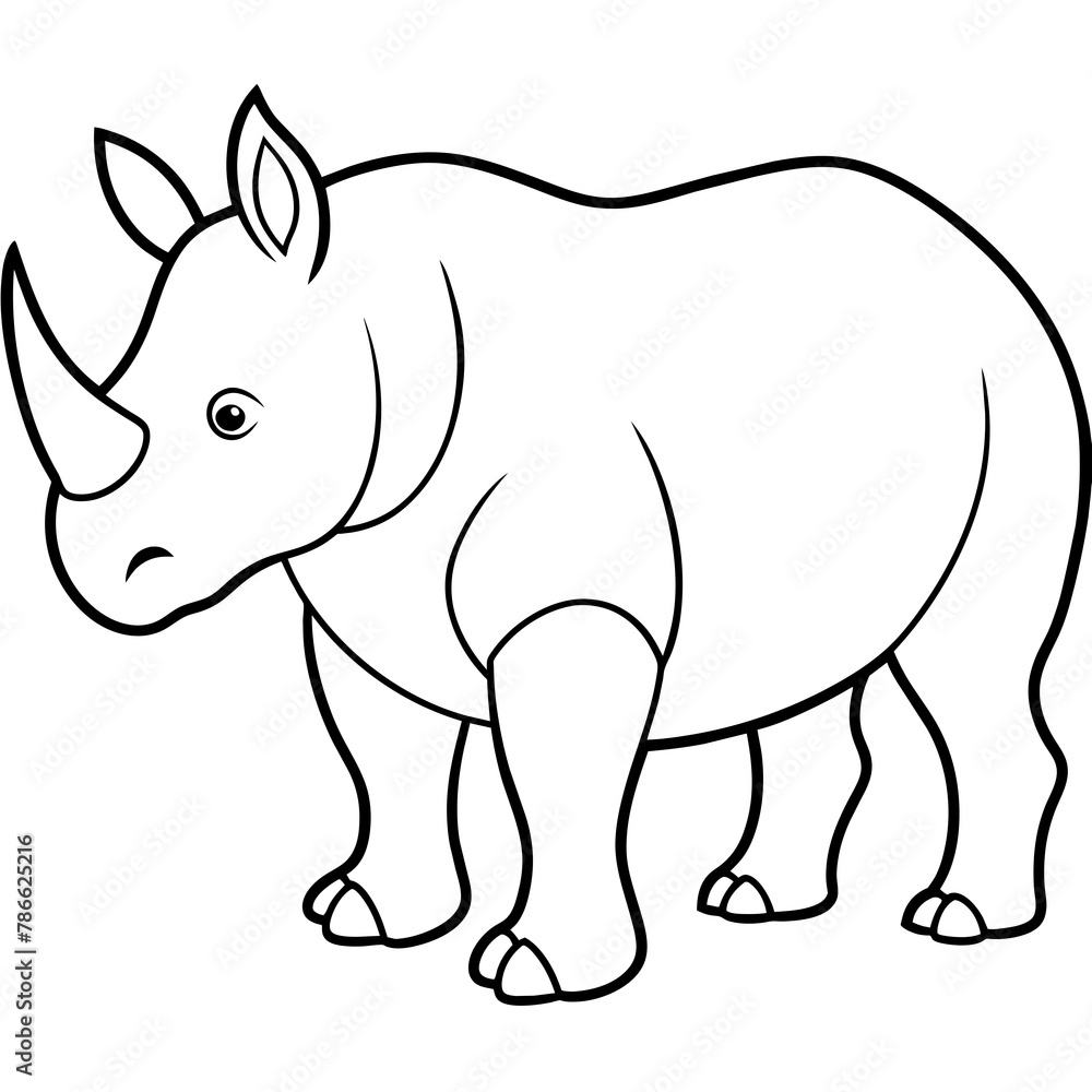 Fototapeta premium rhino vector illustration