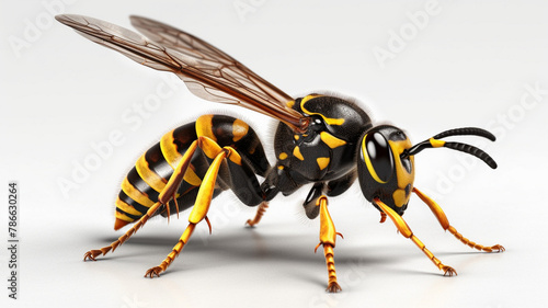 Wasp on a White Background