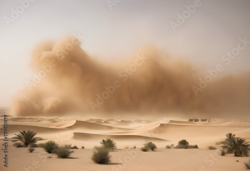 A sandstorm in the Desert