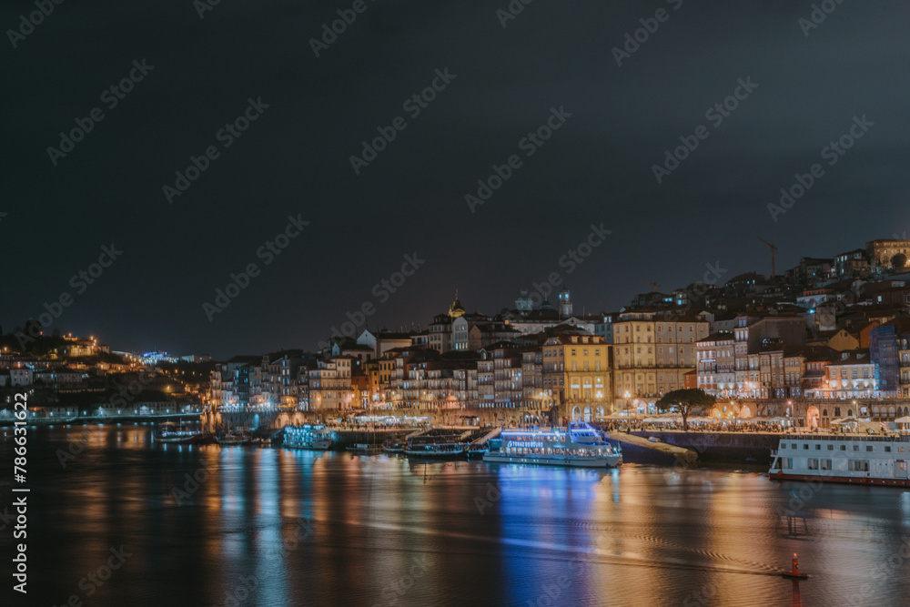 night view country in Porto
