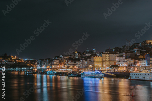night view country in Porto