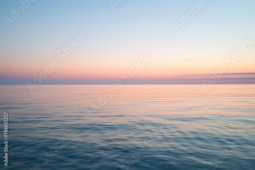 Tranquil Ocean Sunset  Serene Water  Pastel Sky  Peaceful Horizon