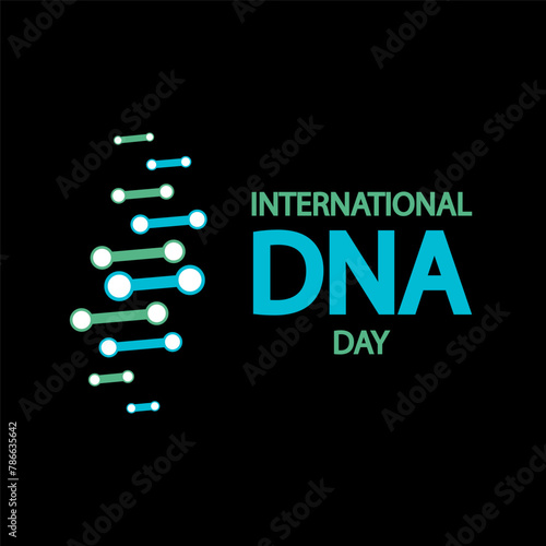 DNA Day International banner, vector art illustration.