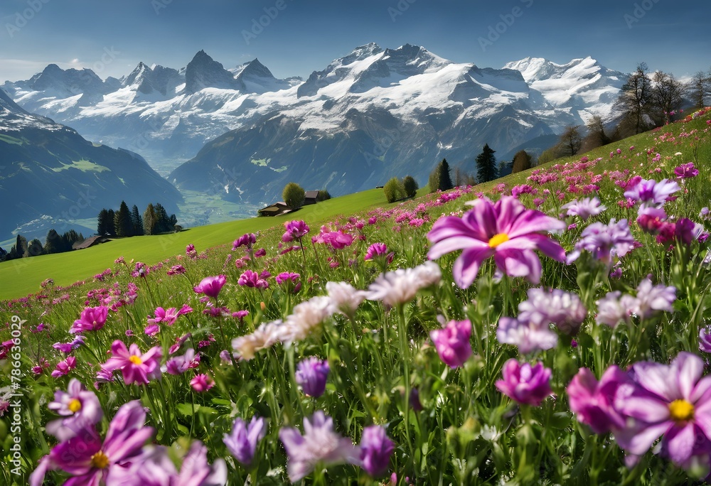 alpine meadow in the mountains alpine meadow in the mountains