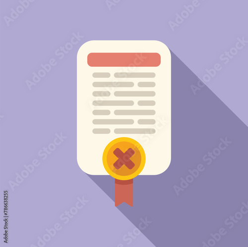 Disclaimer paper emblem icon flat vector. Law data. Registration claim Free Download Disclaimer paper emblem icon flat vector. Law data. Registration claim - GFXLoad