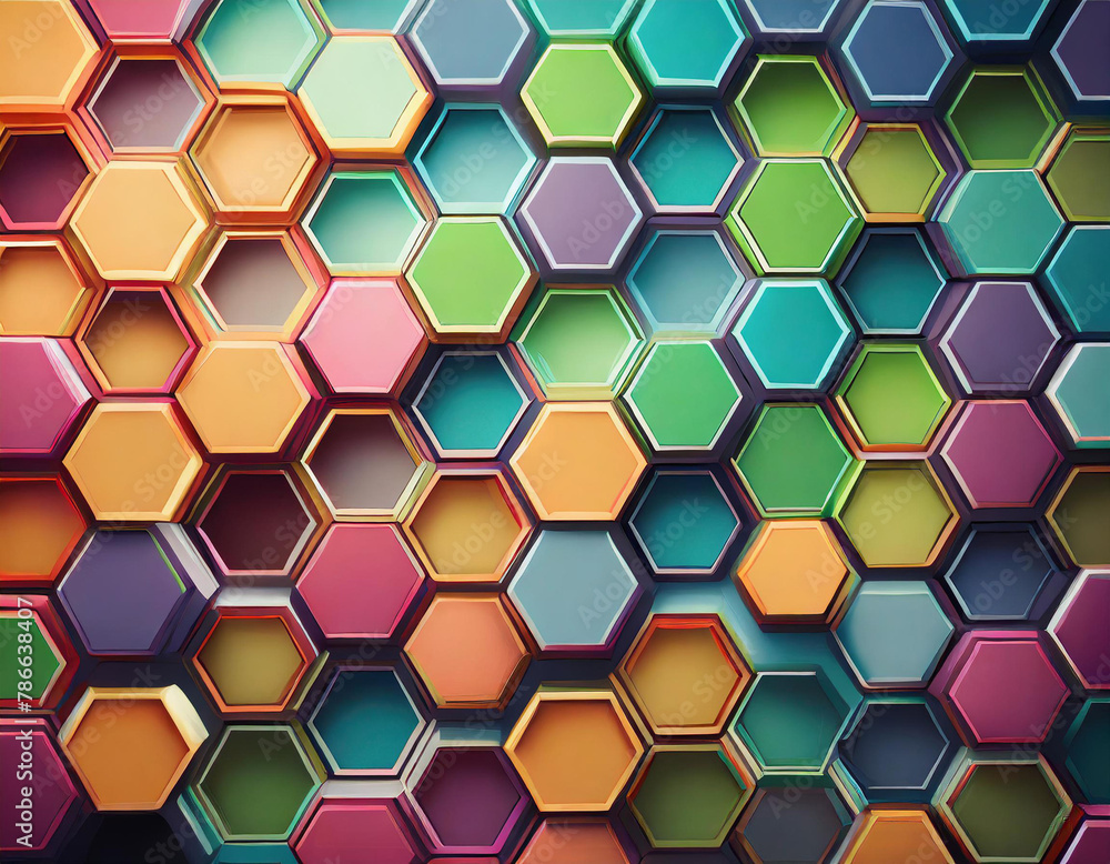 a background abstract of colorful hexagons a background abstract of colorful hexagons