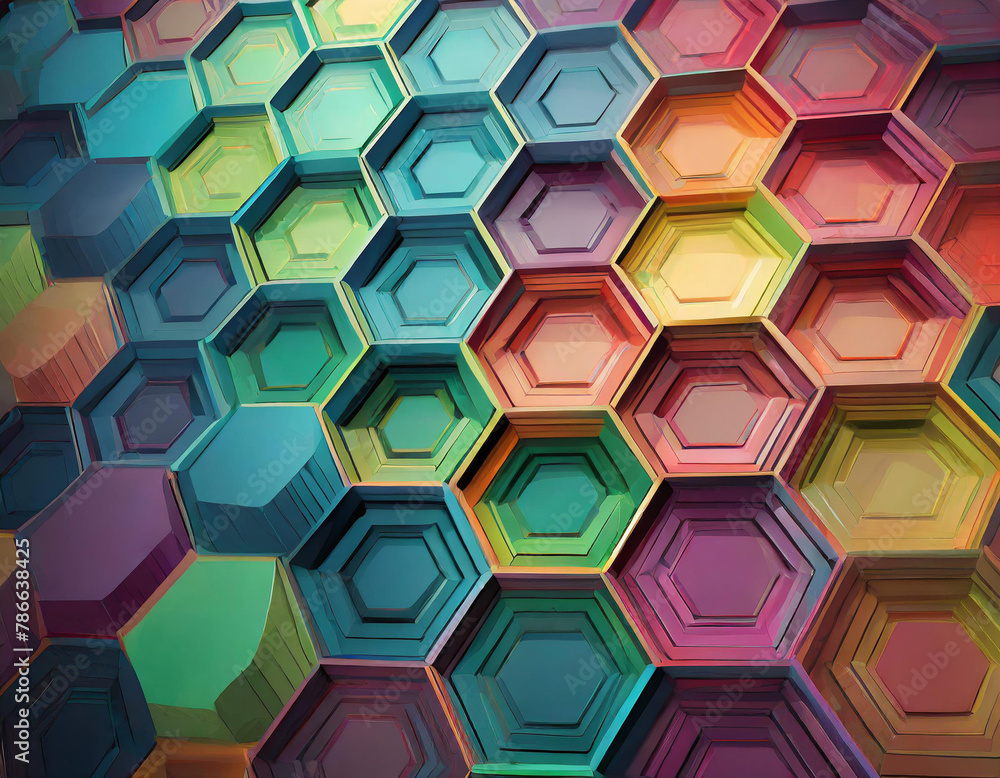 a background abstract of colorful hexagons a background abstract of colorful hexagons