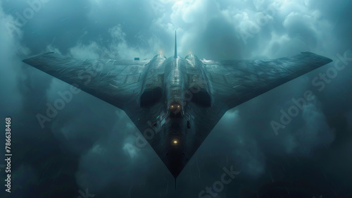 Future of Warfare.  High-Altitude Bomber Concept photo