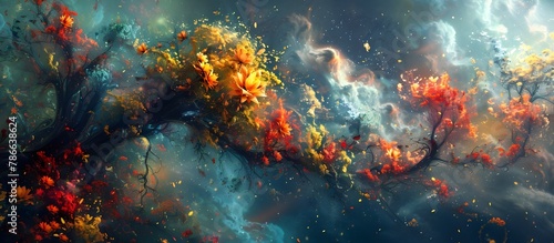 Explosive Cosmic Fusion:A Blaze of Digital Naturalism Blurring the Real and Virtual