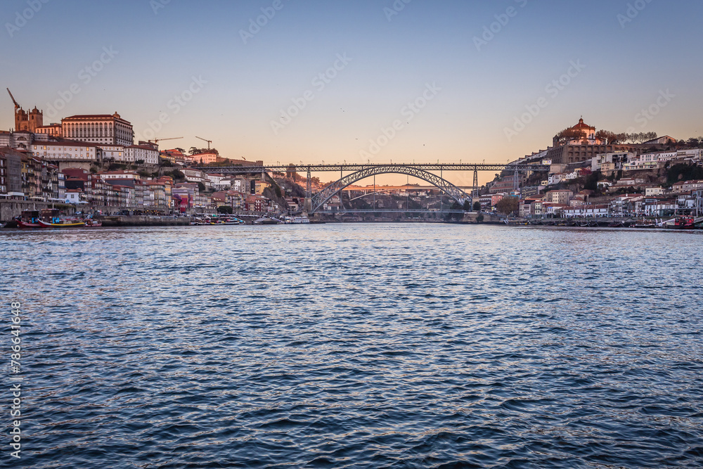 Douro River with Porto and Vila Nova de Gaia cities, Portugal