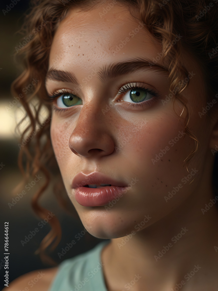 portrait of a beautiful woman with green eyes portrait of a beautiful woman with green eyes