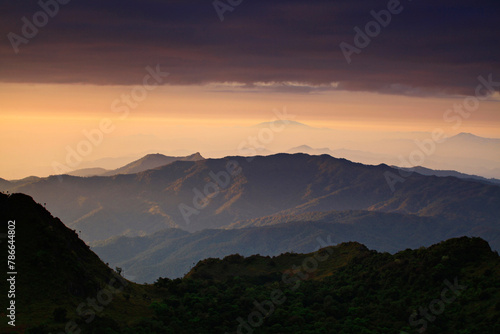 Nature and scenic views of the Doi Luang Chiang Dao Mountain in Chiang Dao Wildlife Reserve Chiang Mai Province, Thailand 