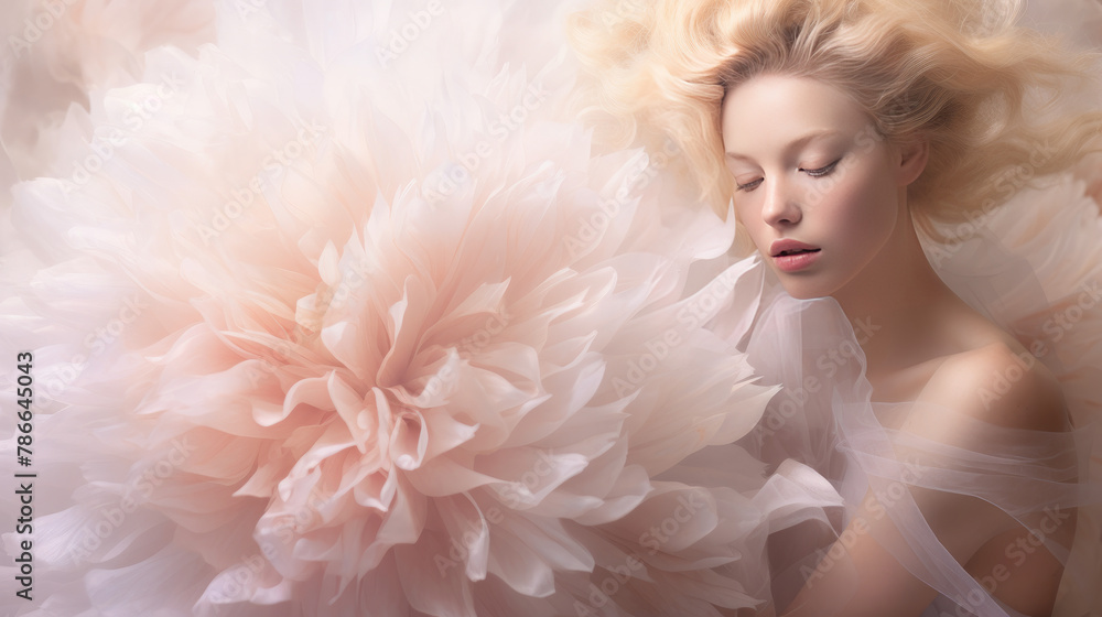 Poetic image of a flower, captured with a dreamy and otherworldly touch Poetic image of a flower, captured with a dreamy and otherworldly touch