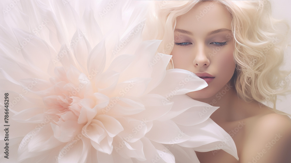 Delicate flower, captured in a celestial portrait Delicate flower, captured in a celestial portrait