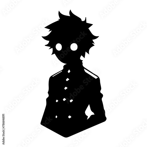 young man anime style character vector illustration design. Manga Anime Boy Black Hair Faces Cartoon