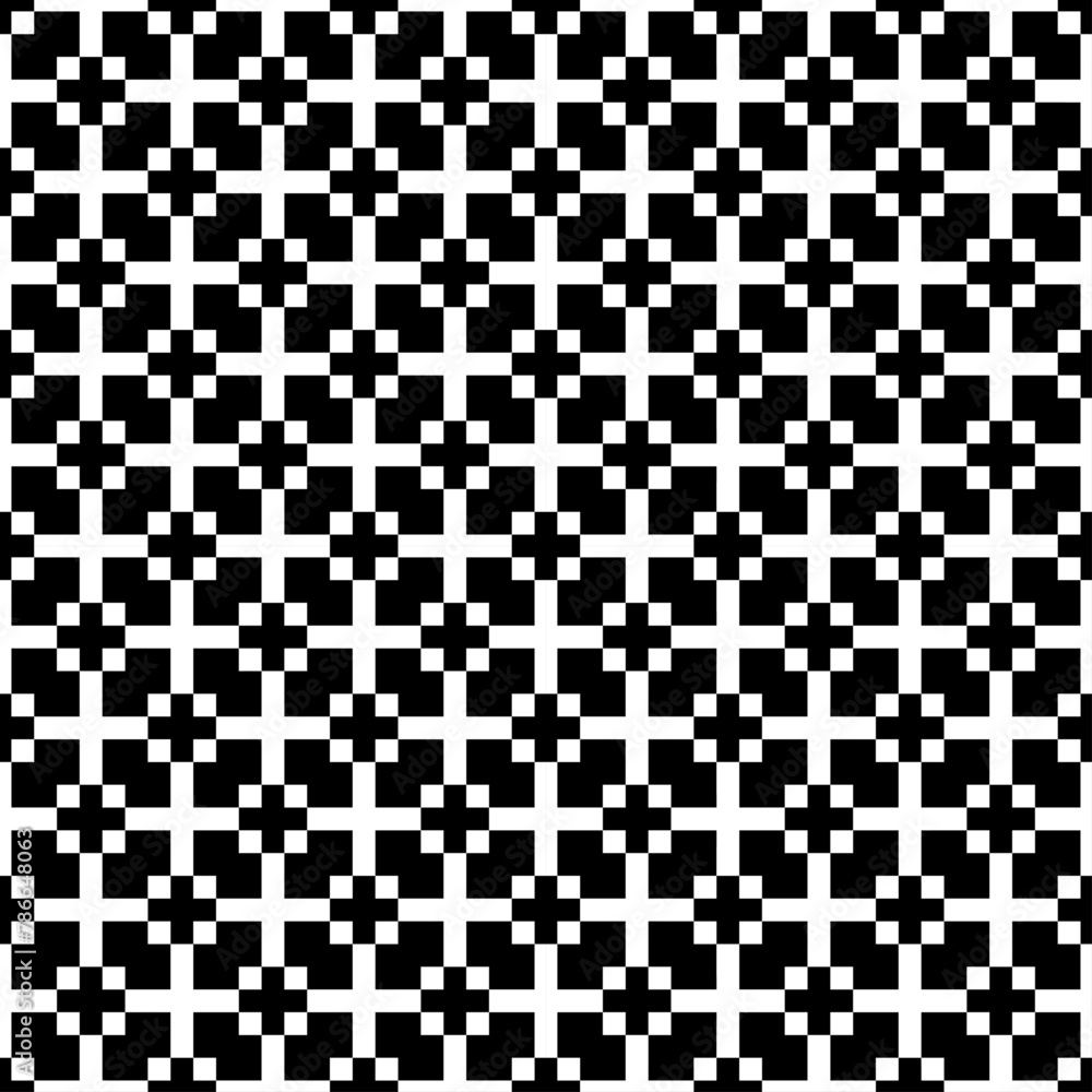 Crosses, checks ornament. Folk wallpaper. Cross shapes, squares backdrop. Embroidery background. Ethnic mosaic. Seamless pattern. Tribal motif. Digital paper, textile print, abstract. Vector artwork Crosses, checks ornament. Folk wallpaper. Cross shapes, squares backdrop. Embroidery background. Ethnic mosaic. Seamless pattern. Tribal motif. Digital paper, textile print, abstract. Vector artwork