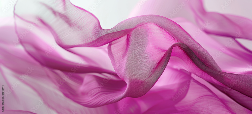 Fabric, background and pink abstract and wavy, material and cloth for creative design with folds in chiffon silk. Textile, wallpaper or flow for art, synthetic and pattern with delicate texture Fabric, background and pink abstract and wavy, material and cloth for creative design with folds in chiffon silk. Textile, wallpaper or flow for art, synthetic and pattern with delicate texture