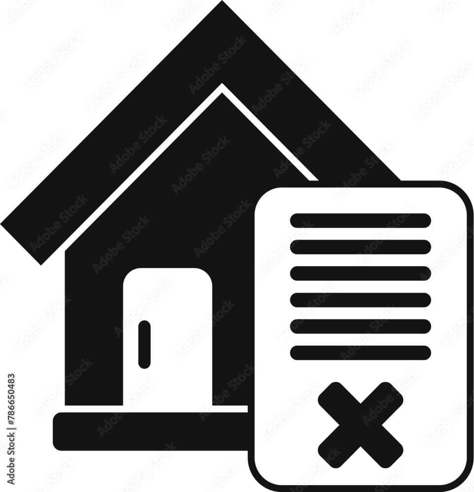 Disclaimer paper building icon simple vector. Data paper. License sign