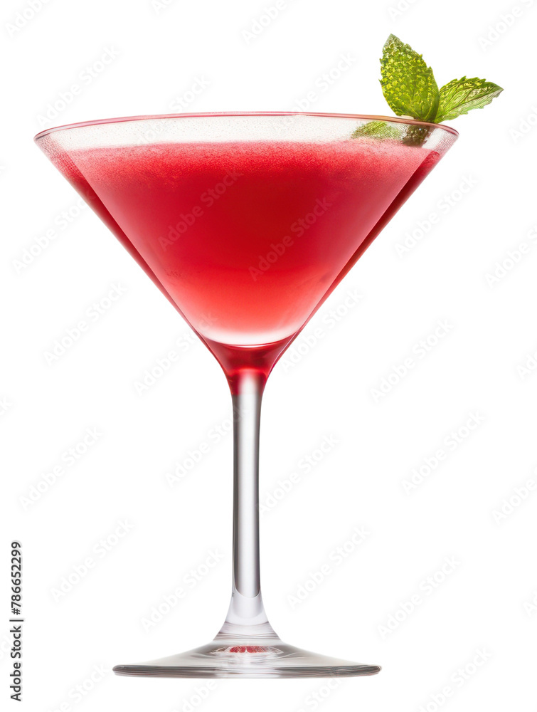PNG Red cocktail martini drink plant