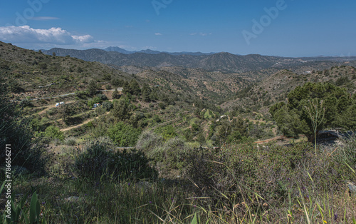 Fikardou, an isolated, almost deserted , traditional mountain village of medieval atmosphere, located at 900 nm ASL on the south-eastern slopes of the Troodos Mountains, Nicosia district, Cyprus