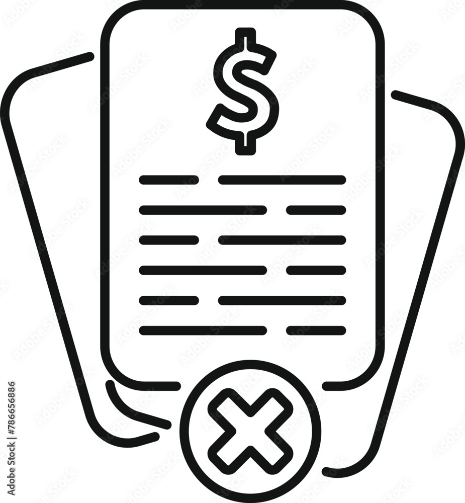 Disclaimer finance paper icon outline vector. File review. Sign contract mark Disclaimer finance paper icon outline vector. File review. Sign contract mark