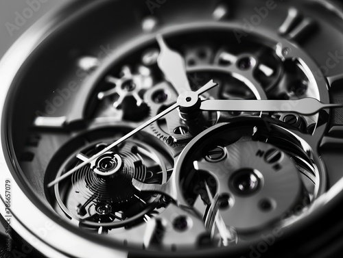watch mechanism close up