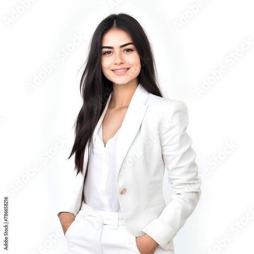 Young business woman in formal clothes