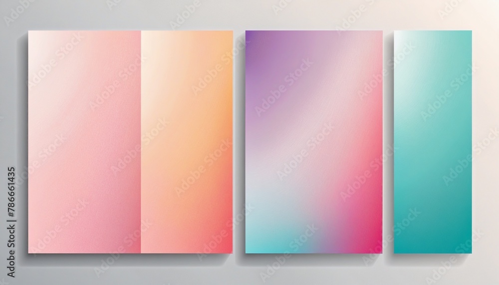 Set of empty blur gradient background in bright colours 