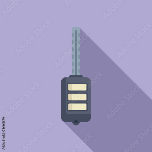 Smart key control icon flat vector. Security device. Drive electronic safe