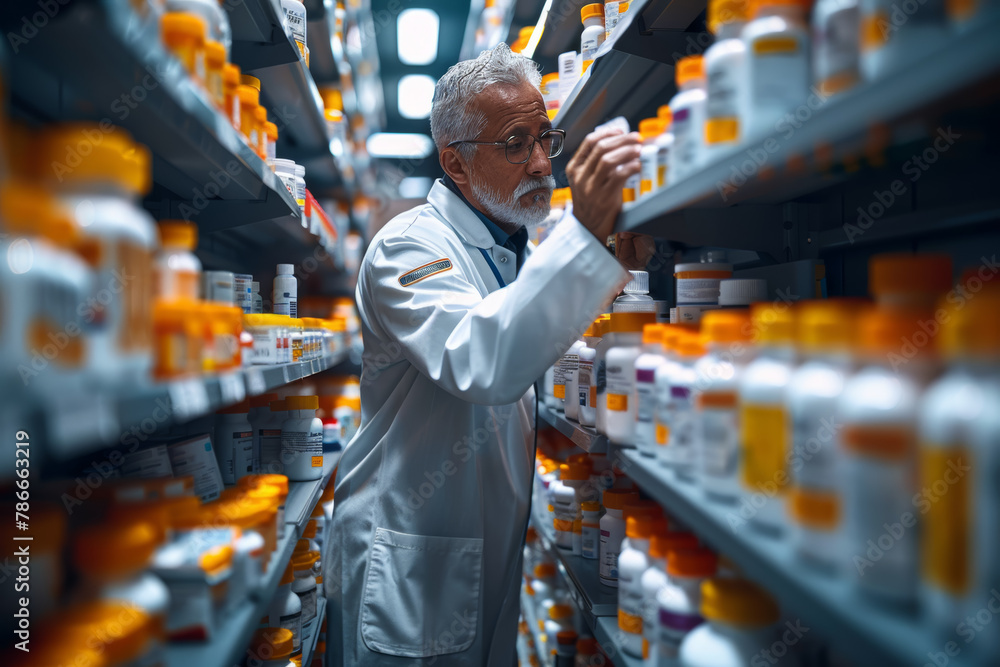 The pharmacist conducts medication reconciliation, ensuring that the patient's medication list is accurate and up-to-date across all healthcare settings. Generative Ai.
