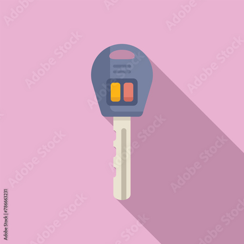 Code smart key icon flat vector. Control security. Keyless drive modern