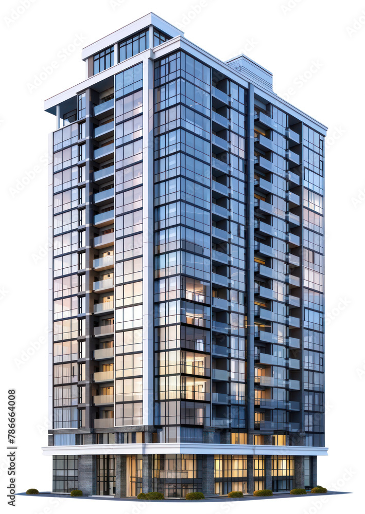 PNG Exterior of highrise building at dusk architecture city white background. PNG Exterior of highrise building at dusk architecture city white background.