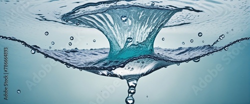 Water splash isolated in bright colours 