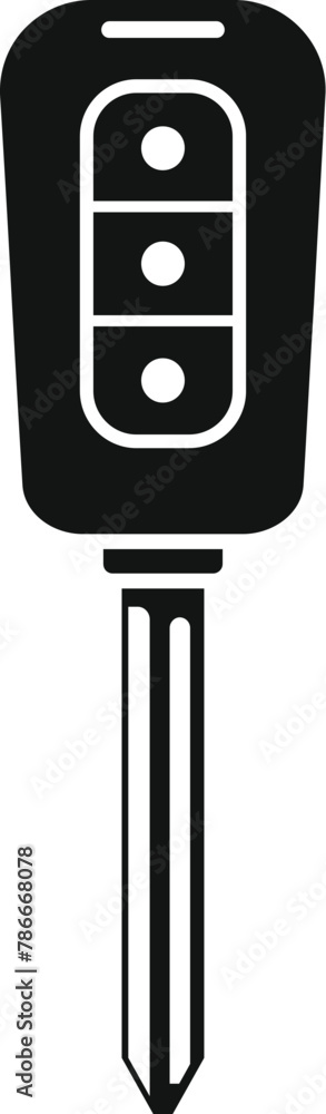 Long key control icon simple vector. Vehicle security. Safety alarm start Long key control icon simple vector. Vehicle security. Safety alarm start