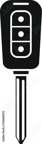 Long key control icon simple vector. Vehicle security. Safety alarm start