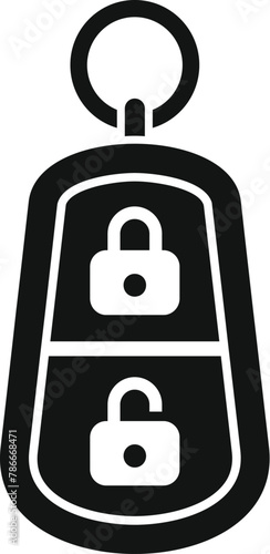 Alert smart key icon simple vector. Control vehicle. Auto smart entrance