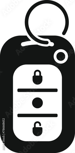 Alarm auto system icon simple vector. Smart key. Security control access