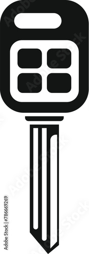 Electronic smart key icon simple vector. Access security. Caution ignition