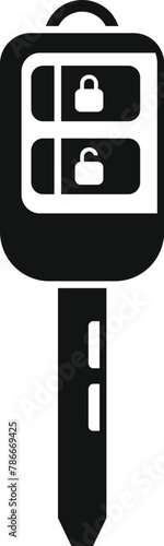 Smart entrance key icon simple vector. Wireless boot. Start alarm fob
