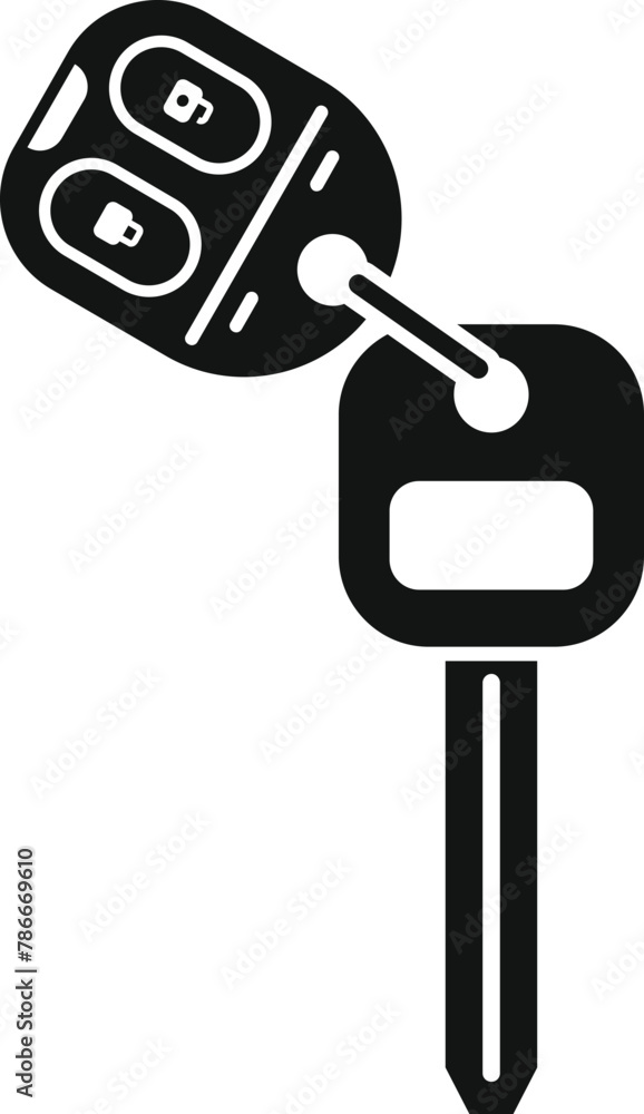 Car alarm system key icon simple vector. Security access. Engine trunk digital Car alarm system key icon simple vector. Security access. Engine trunk digital