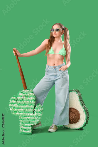 Beautiful young woman in st...