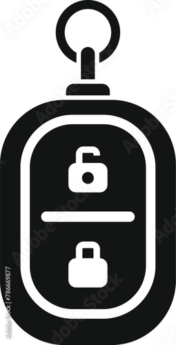 Safe chip control icon simple vector. Security vehicle. Metallic digital trunk