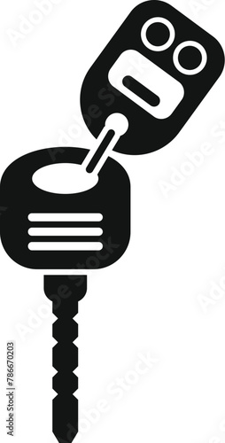 Access smart key icon simple vector. Alarm start. Secure drive digital