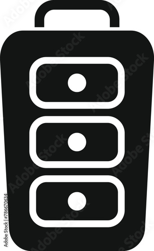 Electronic smart alarm icon simple vector. Vehicle security. Access start