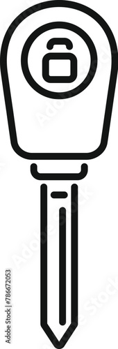 Control boot key icon outline vector. Smart security. Transport control