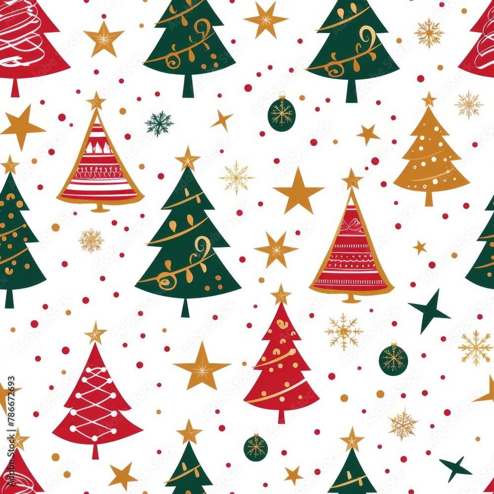 Festive holiday pattern suitable for Christmas designs