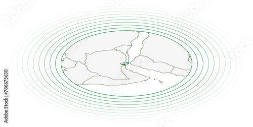 Djibouti oval map. photo