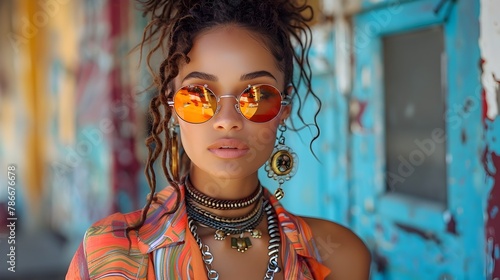 Urban Chic: Fashion Influencer Redefines Street Style with High-End and Vintage Accessories photo
